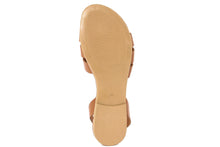 Carica l'immagine nel visualizzatore di Gallery, Sandali flat Donna in Pelle Cuoio