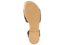 Carica l'immagine nel visualizzatore di Gallery, Sandali flat Donna in Pelle Marrone