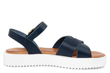 Carica l'immagine nel visualizzatore di Gallery, Sandali platform Donna in Pelle Blu