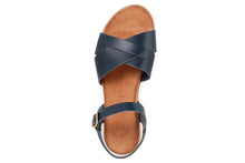 Carica l'immagine nel visualizzatore di Gallery, Sandali platform Donna in Pelle Blu
