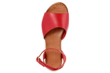 Carica l'immagine nel visualizzatore di Gallery, Sandali platform Donna in Pelle Rosso
