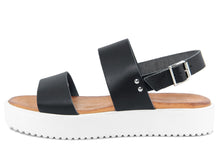 Carica l'immagine nel visualizzatore di Gallery, Sandali platform Donna in Pelle Nero