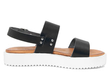 Carica l'immagine nel visualizzatore di Gallery, Sandali platform Donna in Pelle Nero
