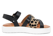 Carica l'immagine nel visualizzatore di Gallery, Sandali platform Donna in Pelle Nero