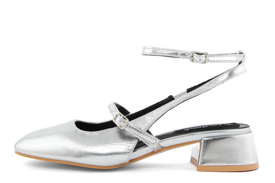 Slingback Donna colore Argentato