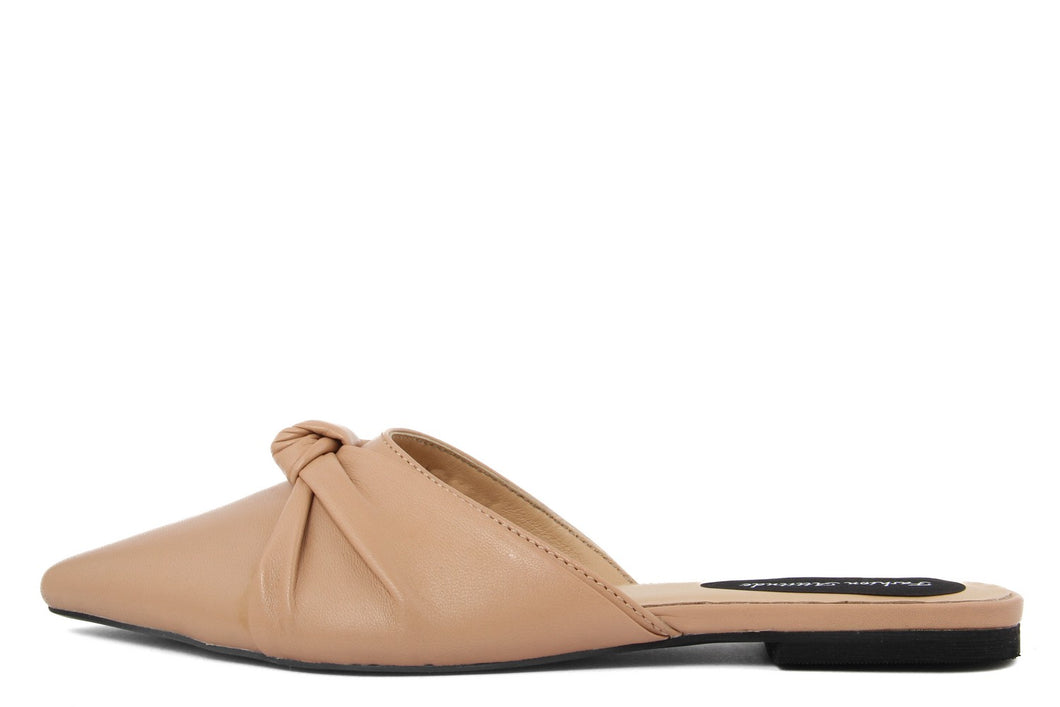 Slingback Donna In Pelle Colore Beige