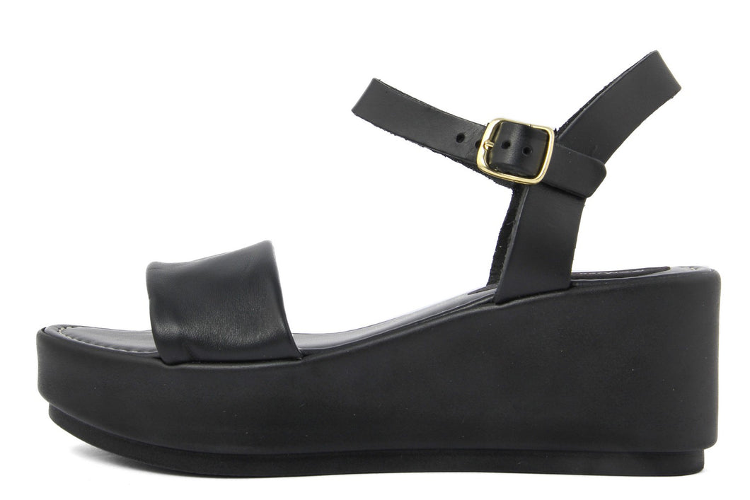Sandali Donna In Pelle Colore Nero