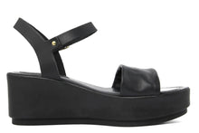 Carica l&#39;immagine nel visualizzatore di Gallery, Sandali Donna In Pelle Colore Nero
