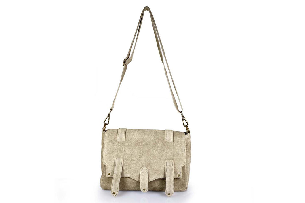 Borsa Donna in vera pelle Made in Italy colore Beige