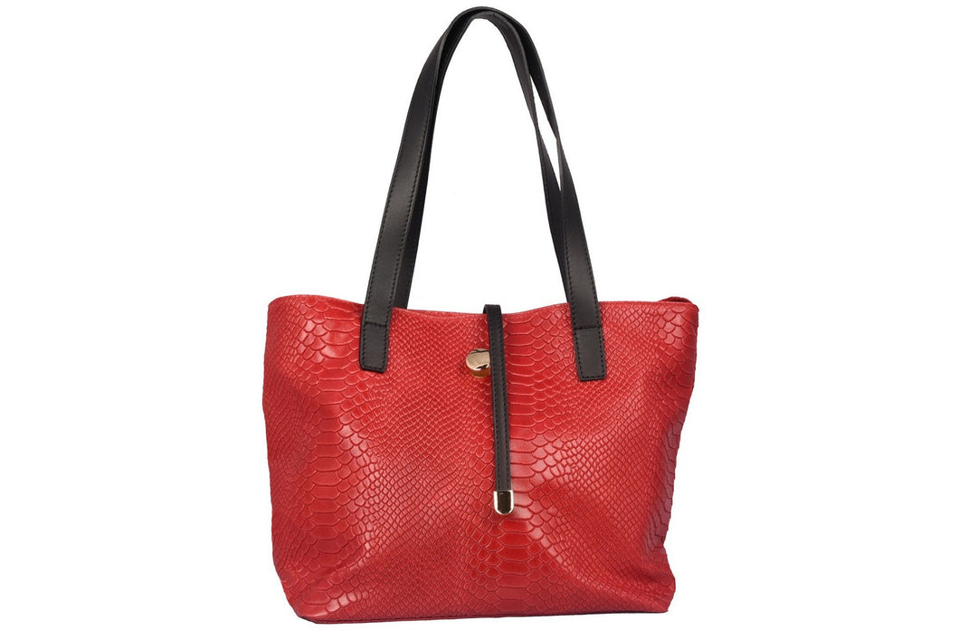 Borsa Donna in vera pelle Made in Italy colore Rosso