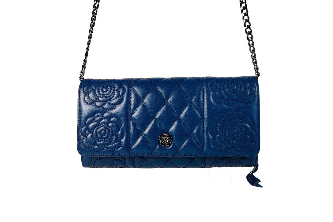 Borsa Donna in vera pelle Made in Italy colore Blu