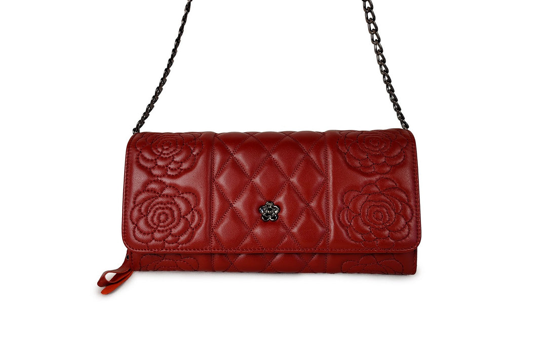 Borsa Donna in vera pelle Made in Italy colore Rosso