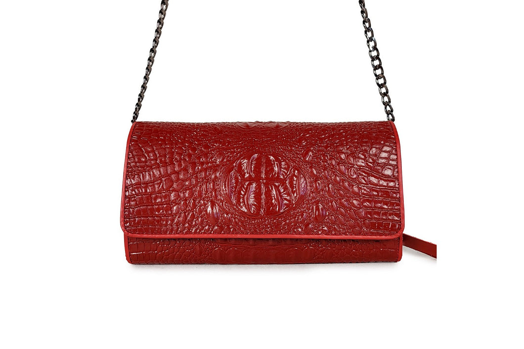 Borsa Donna in vera pelle Made in Italy colore Rosso