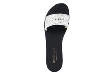 Carica l&#39;immagine nel visualizzatore di Gallery, Sandali flat Donna in Tessuto Bianco
