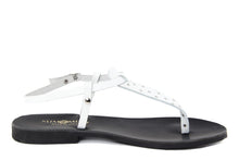 Carica l&#39;immagine nel visualizzatore di Gallery, Sandali flat Donna in Pelle Bianco
