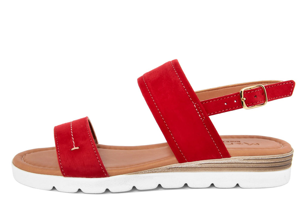 Sandali flat Donna in Pelle Rosso