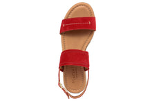 Carica l&#39;immagine nel visualizzatore di Gallery, Sandali flat Donna in Pelle Rosso
