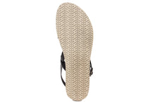 Carica l&#39;immagine nel visualizzatore di Gallery, Sandali flat Donna in Pelle Nero
