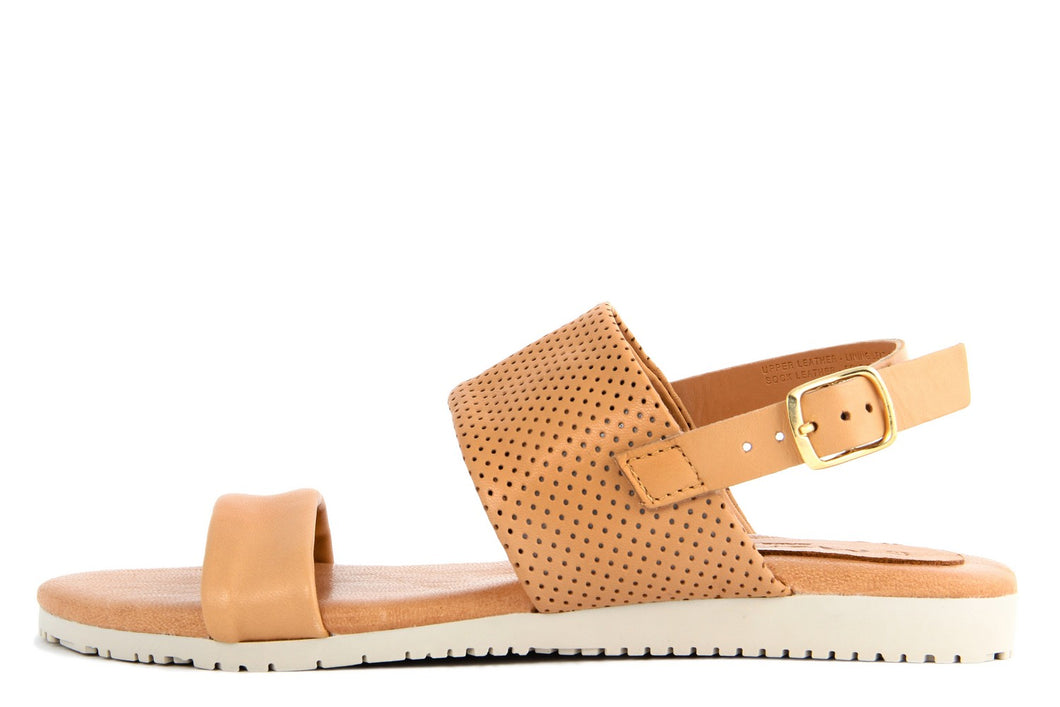 Sandali flat Donna in Pelle Cuoio