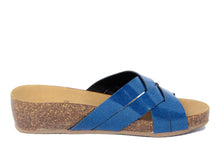 Carica l&#39;immagine nel visualizzatore di Gallery, Sandali flat Donna in Sintetico Blu
