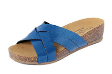Carica l&#39;immagine nel visualizzatore di Gallery, Sandali flat Donna in Sintetico Blu
