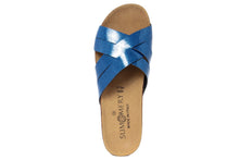 Carica l&#39;immagine nel visualizzatore di Gallery, Sandali flat Donna in Sintetico Blu

