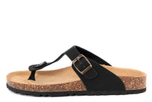 Carica l&#39;immagine nel visualizzatore di Gallery, Sandali flat Donna in Sintetico Nero
