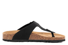 Carica l&#39;immagine nel visualizzatore di Gallery, Sandali flat Donna in Sintetico Nero
