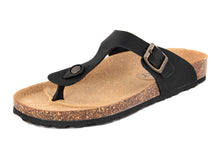 Carica l&#39;immagine nel visualizzatore di Gallery, Sandali flat Donna in Sintetico Nero
