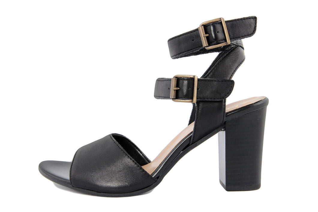 Sandali con tacco Donna in Pelle Nero