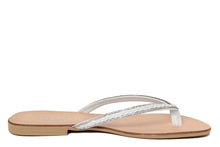 Carica l&#39;immagine nel visualizzatore di Gallery, Sandali flat Donna in Sintetico Bianco
