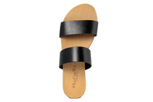 Carica l&#39;immagine nel visualizzatore di Gallery, Sandali flat Donna in Pelle Nero
