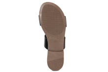 Carica l&#39;immagine nel visualizzatore di Gallery, Sandali flat Donna in Pelle Nero
