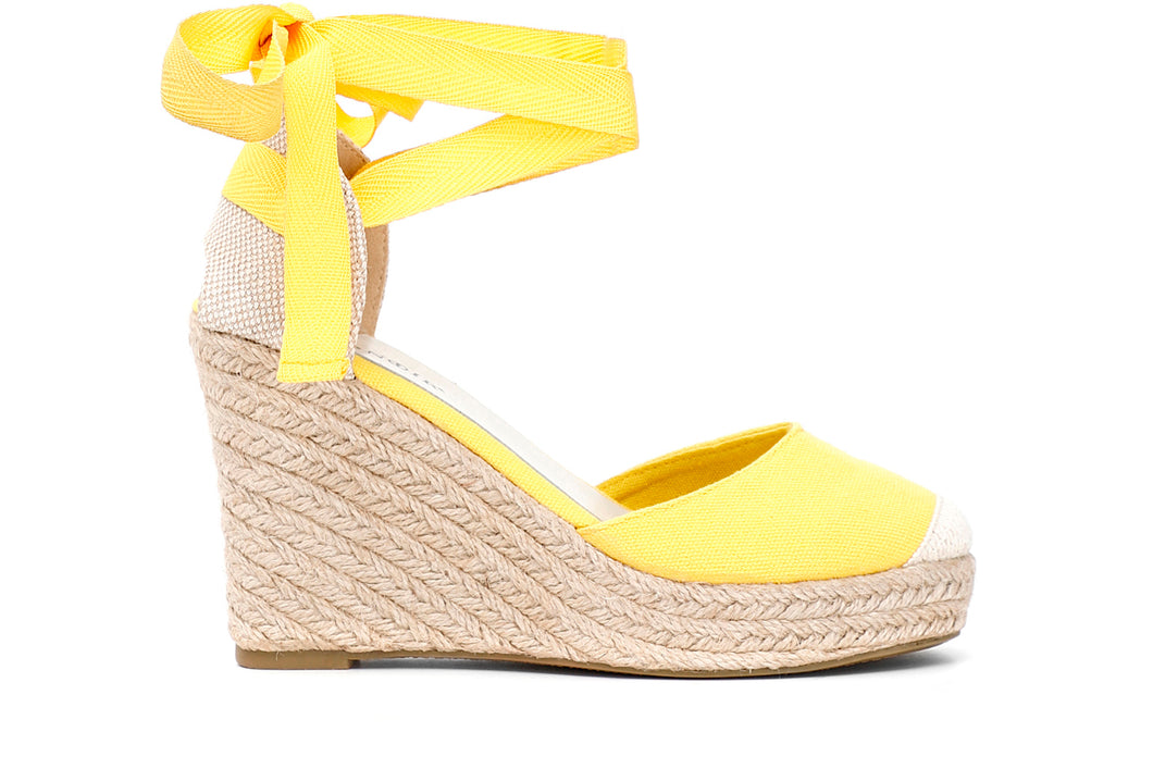 Sandali con zeppa Donna colore Giallo