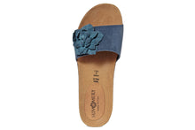 Carica l&#39;immagine nel visualizzatore di Gallery, Sandali flat Donna in Pelle Blu
