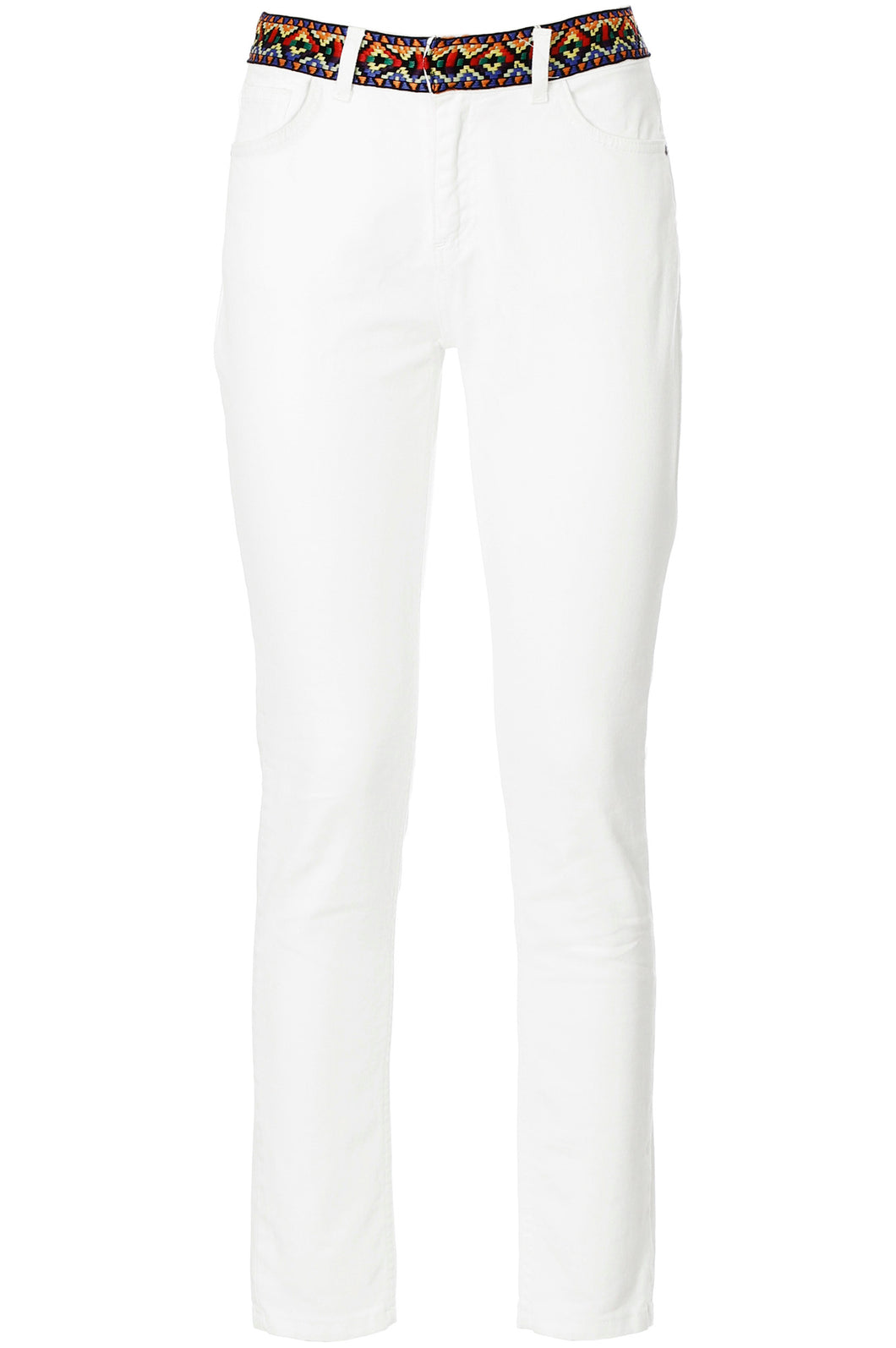 Pantalone Denim Donna colore Bianco