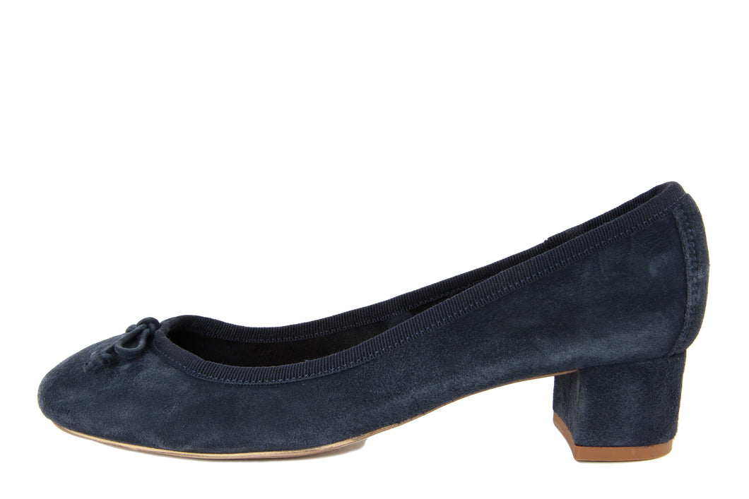 Ballerina Donna in Pelle Blu