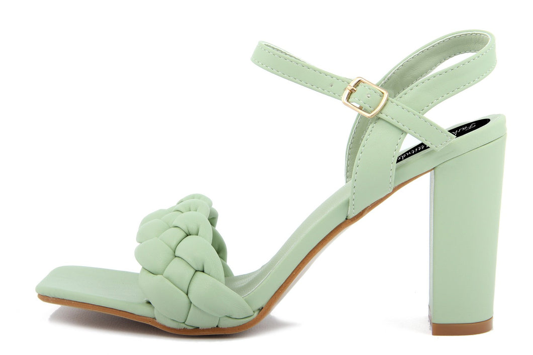 Sandalo con tacco Donna colore Verde