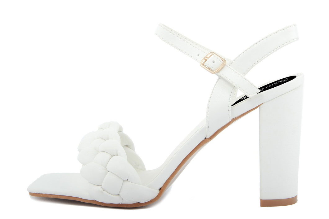 Sandalo con tacco Donna colore Bianco