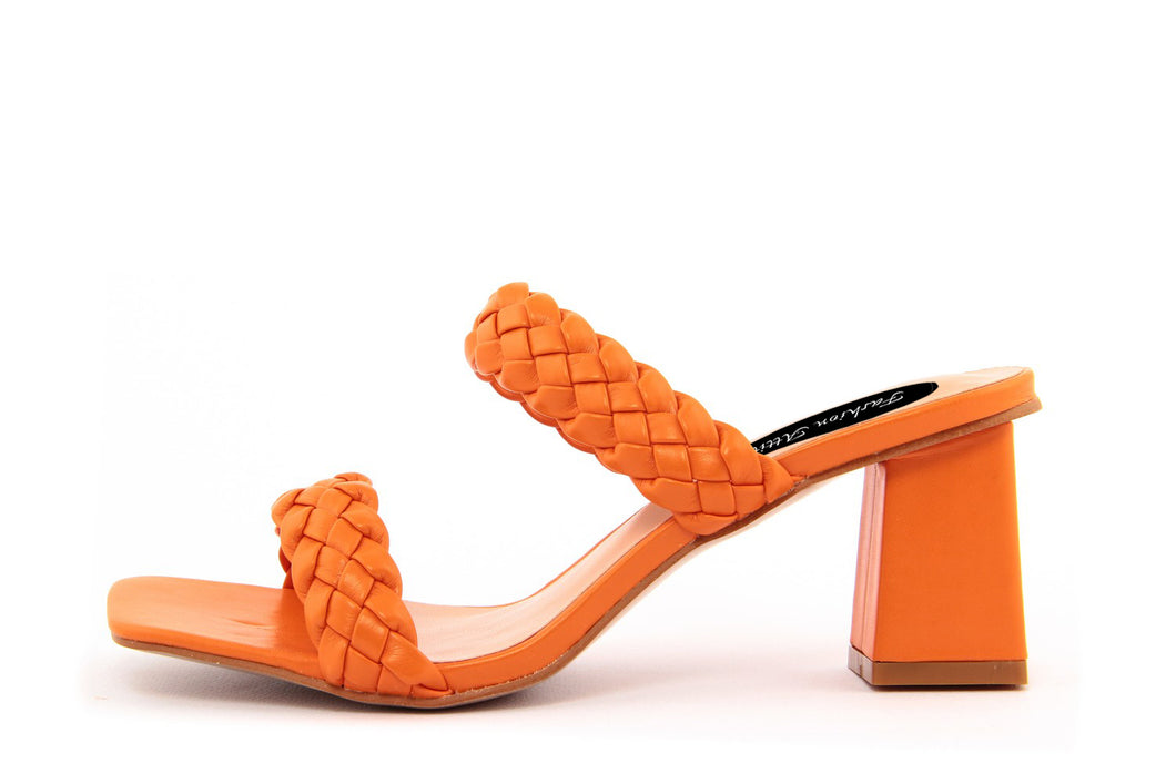 Sandali con tacco Donna colore Arancio