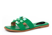 Carica l&#39;immagine nel visualizzatore di Gallery, Sandali flat Donna colore Verde
