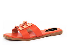 Carica l&#39;immagine nel visualizzatore di Gallery, Sandali flat Donna colore Arancio
