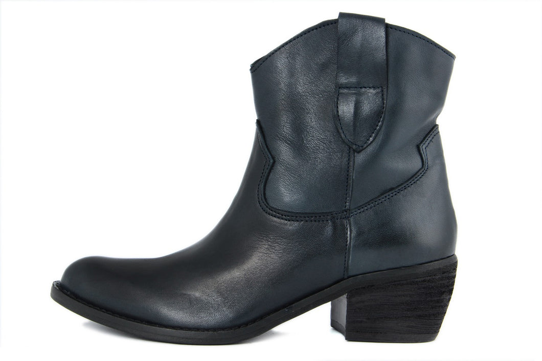 Stivaletto texano Donna in Pelle Blu