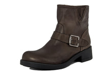Carica l&#39;immagine nel visualizzatore di Gallery, Stivaletto biker Donna in Pelle Marrone
