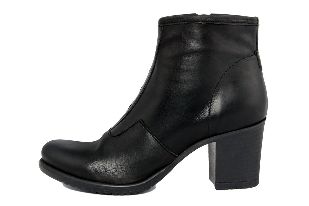 Stivaletto con tacco Donna in Pelle Nero