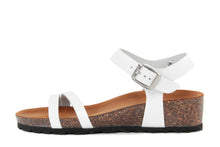 Carica l&#39;immagine nel visualizzatore di Gallery, Sandalo flat Donna colore Bianco

