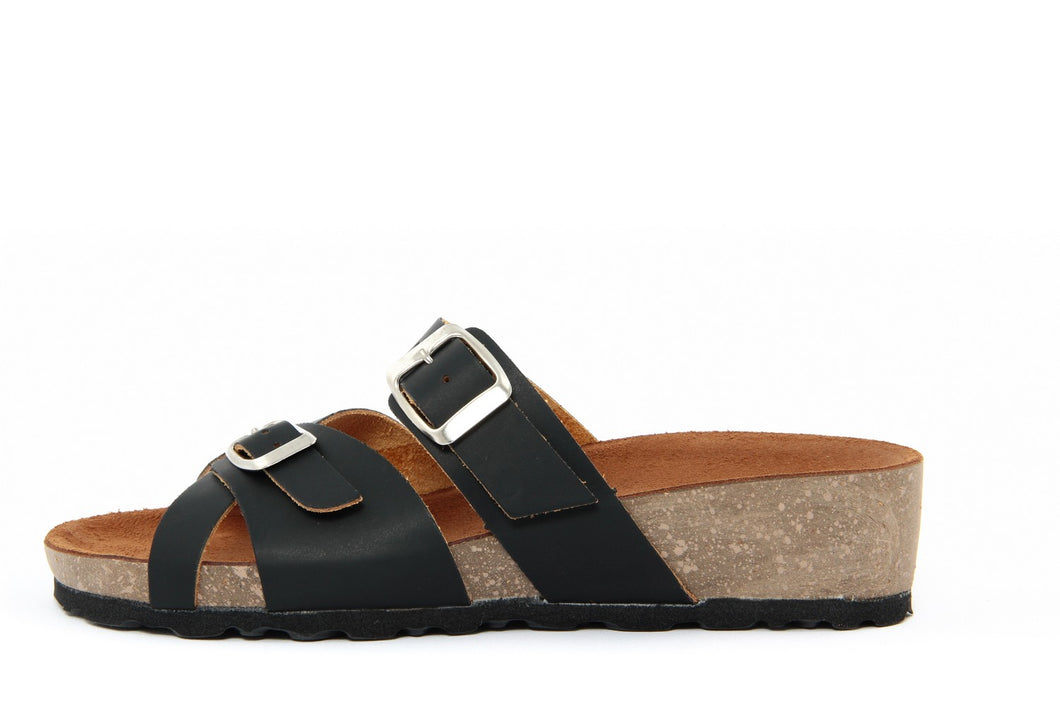 Sandalo flat Donna colore Nero