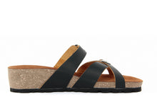 Carica l&#39;immagine nel visualizzatore di Gallery, Sandalo flat Donna colore Nero
