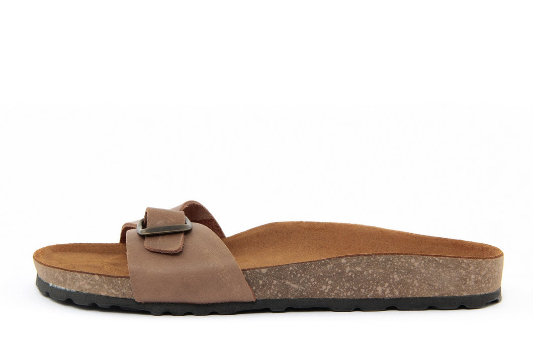 Sandalo flat Donna colore Marrone
