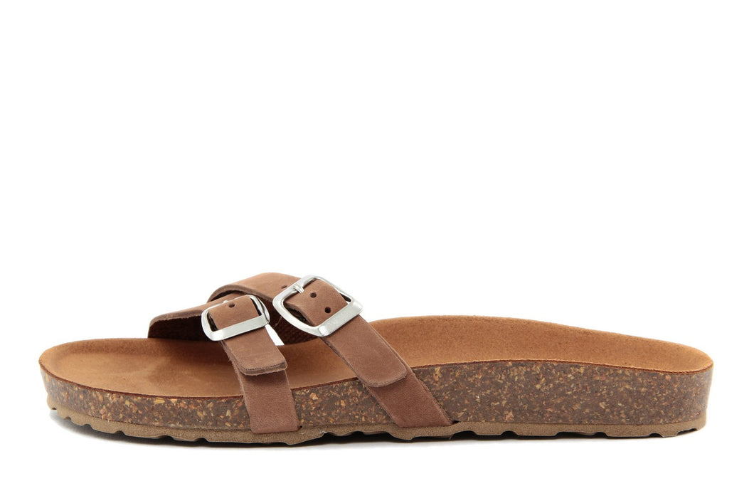 Sandalo flat Donna colore Marrone